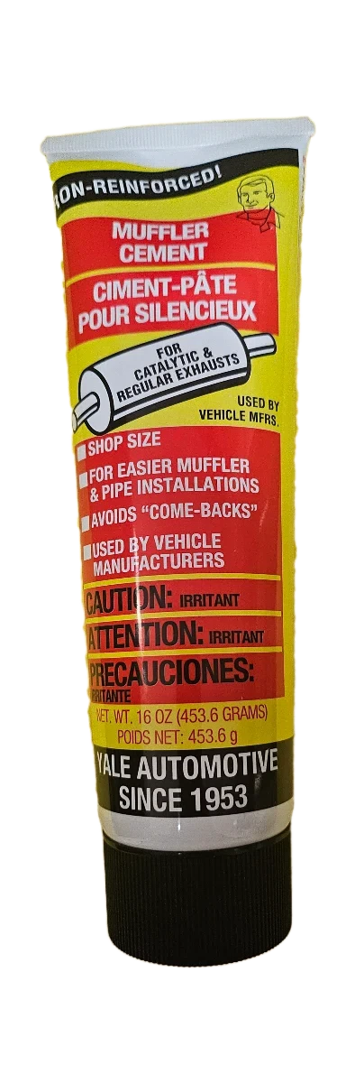 Yale MC16 Muffler Cement 16oz - High Heat Resistant Exhaust Patch & Sealant